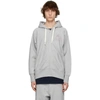 MAISON MARGIELA GREY '1CON' ZIP-UP HOODIE