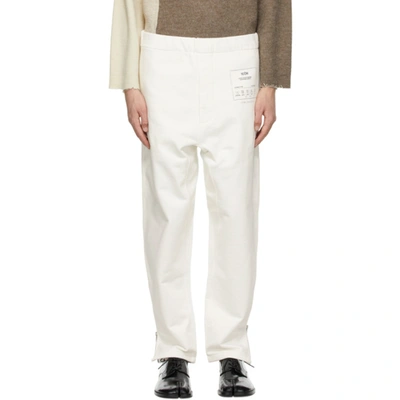 Maison Margiela Off-white '1con' Lounge Pants In 101 Off White