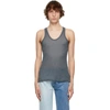 MAISON MARGIELA GREY COTTON & SILK TANK TOP