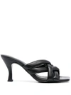 Ash Mina Black Sandals In Black