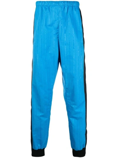 Marine Serre Blue Colour-block Elasticated Trousers