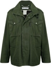 Off-white Arrows-motif Hooded Jacket In Green