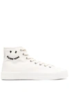 PAUL SMITH PAUL SMITH LOGO-EMBROIDERED HIGH-TOP SNEAKERS