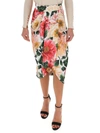 DOLCE & GABBANA DOLCE & GABBANA FLORAL PRINT MIDI PENCIL SKIRT