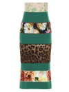 DOLCE & GABBANA DOLCE & GABBANA PATCHWORK PRINT MIDI PENCIL SKIRT