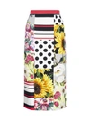 DOLCE & GABBANA DOLCE & GABBANA PATCHWORK PRINT MIDI SKIRT