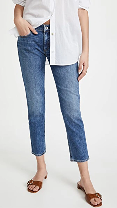 Rag & Bone Dre Low Rise Slim Boyfriend In Blue