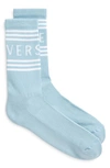 VERSACE LOGO COTTON BLEND CREW SOCKS,ICZ0003IK0203