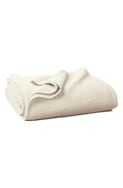 Coyuchi Cascade Matelasse Organic Cotton Blanket In Undyed