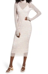 AFRM SHAILENE SHEER LONG SLEEVE DRESS,AED019902V