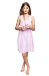 Petite Plume Kids' Gingham Nightgown In Pink Multi