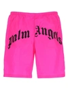 PALM ANGELS PALM ANGELS CURVED LOGO SWIMMING SHORTS