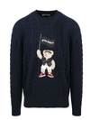 PALM ANGELS PALM ANGELS PIRATE BEAR CABLE KNIT jumper