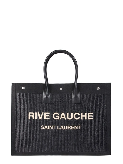 Saint Laurent Rive Gauche Tote Bag In Black