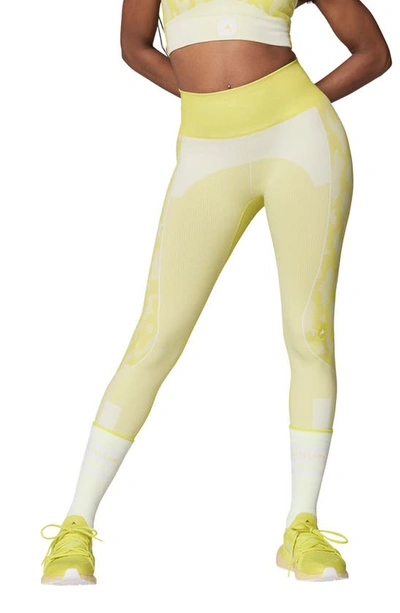 Adidas By Stella Mccartney “asmc Truepurpose”无缝紧身裤 In Yellow