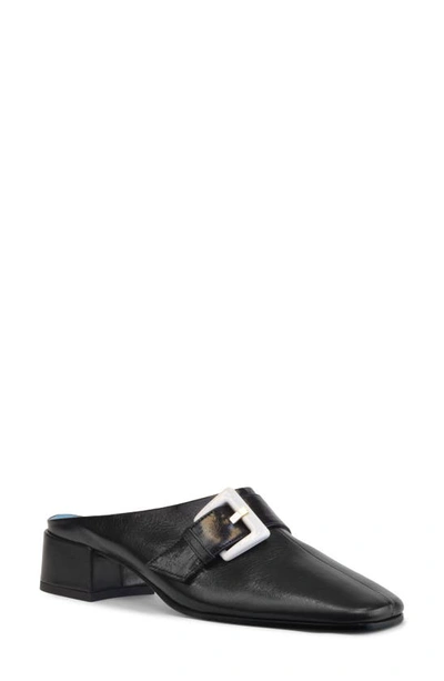 Valentina Rangoni Block Heel Mule In Black Baby Kid