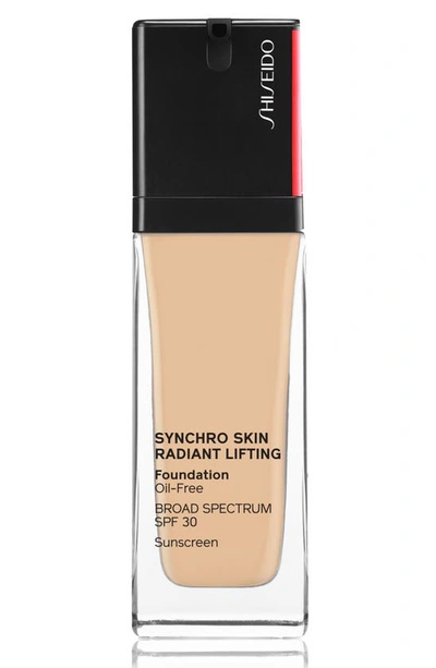 Shiseido Synchro Skin Radiant Lifting Foundation Broad Spectrum Spf 30 Sunscreen In 210 Birch