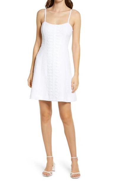 Lilly Pulitzerr Lilly Pulitzer Perry Sleeveless Stretch Jacquard Dress In Resort White