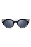 Nike 48mm Cat Eye Sunglasses In Black / Grey