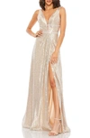 MAC DUGGAL METALLIC SEQUIN GOWN,49012