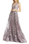 MAC DUGGAL BEADED FLORAL LACE A-LINE GOWN,20099