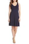 Karen Kane 'brigitte' Double V-neck Jersey Dress In Navy