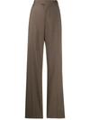 BOTTEGA VENETA BOTTEGA VENETA WOMEN'S BROWN WOOL PANTS,599728VKIU02859 42