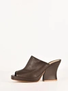 BOTTEGA VENETA BROWN STACK MULE