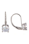 Nordstrom Rack Solitaire Cz Drop Earrings In Clear- Silver
