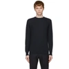 Loro Piana Girocollo Classic Baby Cashmere Sweater In Blue Navy