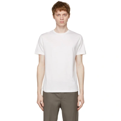 Loro Piana White Soft Silk Cotton T-shirt In Optical White