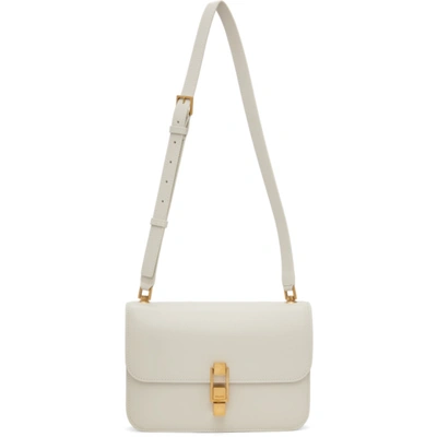 Saint Laurent Le Carré Leather Shoulder Bag In White