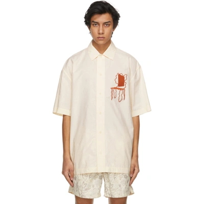 Jacquemus 灰白色 La Chemise Moisson 短袖衬衫 In Beige,yellow,brown