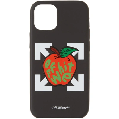 Off-white Iphone 12 Mini Logo印花手机壳 In Black Red