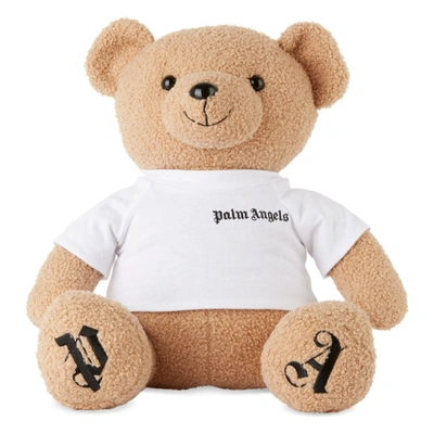 Palm Angels Logo-t-shirt Teddy Bear In Brown