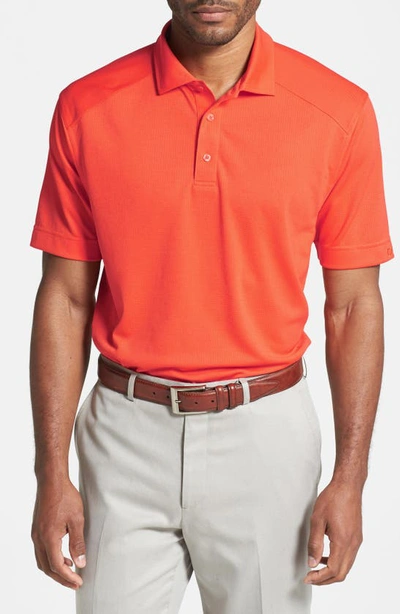 Cutter & Buck Genre Drytec Moisture Wicking Polo In College Orange