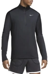 Nike Men's Dri-fit Element Half-zip Running Top In Black/ Reflective Silv