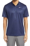 Nike Dri-fit Victory Polo In Midnight Navy/ White