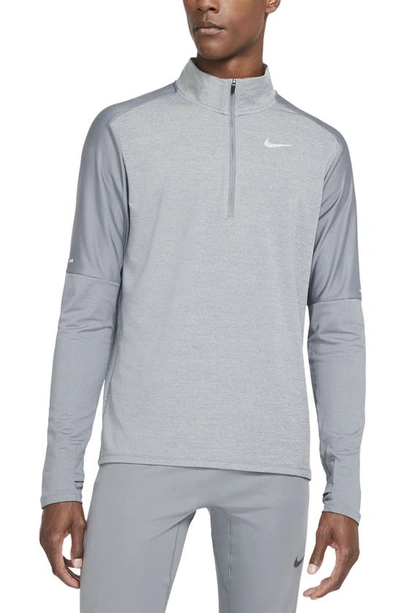 Nike Men's Dri-fit Element Half-zip Running Top In Smoke Grey,grey Fog