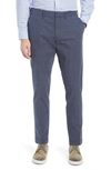 Nordstrom Slim Fit Coolmax® Flat Front Performance Chinos In Navy Blazer Heather