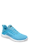 Apl Athletic Propulsion Labs Techloom Tracer Knit Training Shoe In Blue/ White