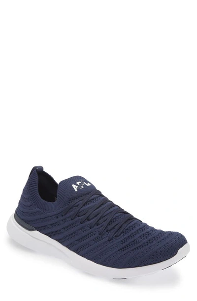 Apl Athletic Propulsion Labs Techloom Wave Hybrid Running Shoe In Navy