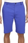 Nike Dri-fit Uv Flat Front Chino Golf Shorts In Lapis