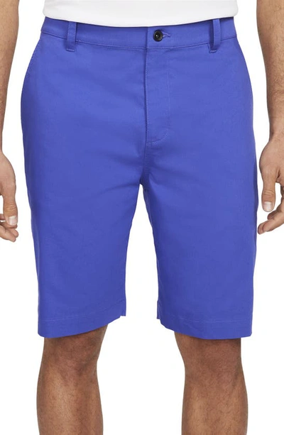 Nike Dri-fit Uv Flat Front Chino Golf Shorts In Lapis