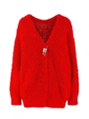 GIVENCHY GIVENCHY WOMEN'S RED OTHER MATERIALS SWEATER,BW90CL4Z9G629 S