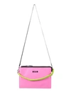 MSGM MSGM WOMEN'S PINK OTHER MATERIALS SHOULDER BAG,3041MDZ3607712 UNI