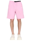 Msgm Cotton Bermuda Short In Pink