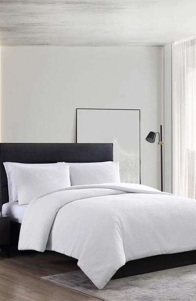 Vera Wang Waffle Pique Comforter & Shams Set In White