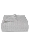 Vera Wang Waffle Weave Cotton Blanket In Pale Grey