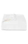 Vera Wang Waffle Weave Cotton Blanket In White
